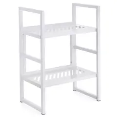 Just Home Collection - SB Estante Metal Blanco 2 Niveles 30X45X65