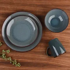 Just Home Collection - Vajilla de 16 Pzs Murudi Azul