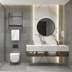 Holztek - Muro de mármol SPC para interior Marmolato 120 x 240 cm brillante 2.88 m2