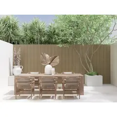 Holztek - Lambrín para exterior WPC Taupe 21.9 x 290 cm Mate 0.63 m2