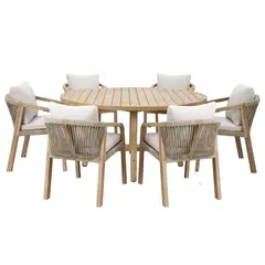 Just Home Collection - Juego de Comedor Redondo Lucca 6p