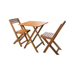 Just Home Collection - Juego de Balcón Madera Lagos 2p