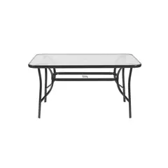 Just Home Collection - Mesa Rectangular Metal y Vidrio 140 x 90cm