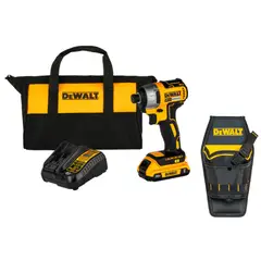 Dewalt - Atornillador de Impacto + Portaherramientas 20V,