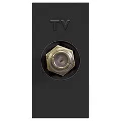 Bticino - Toma de T.V. 1 Módulo, Negro Mate