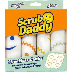Scrub daddy - Toallas Multiusos Reutilizables Streakless Cloths 4 Piezas