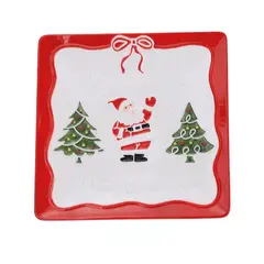 Dear Santa - Plato Navideño Cuadrado 25.5 x 25.5 x 2.5 cm