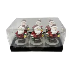Dear Santa - Juego de 6 Velas Navideñas de Santa Claus 9.3 x 14 x 7.2 cm