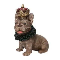 Dear Santa - Perro de Resina con Corona