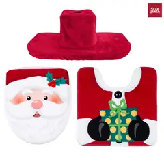 Dear Santa - Juego de Decoración Textil para Baño de Santa Claus