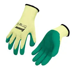Silverline - Guantes de Poliéster con Palma de Látex