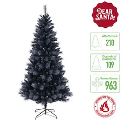 Dear Santa - Árbol de Navidad de Brillo Azul 7 Pies