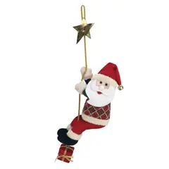 Dear Santa - Figura Decorativa Navideña Santa Escalando con Campana Colección