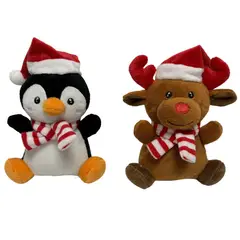 Dear Santa - Peluche Navideño Surtido de Pingüino o Reno 13 cm