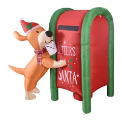 Dear Santa - Inflable de Navidad Perro y Buzón 150 cm