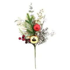 Dear Santa - Rama Decorativa Navideña con Bayas y Esferas Surtidas 50 cm