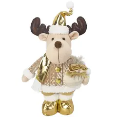 Dear Santa - Figura Decorativa Navideña Reno de Pie 35 cm Colección Noche Dorada