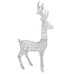 Dear Santa - Figura Navideña 3D de Ciervo Acrílico con Luz LED 119 cm