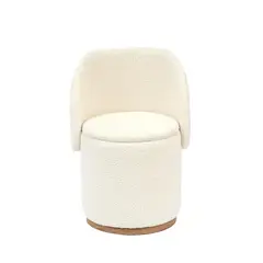 Just Home Collection - Silla Giratoria con Almacenamiento Beige