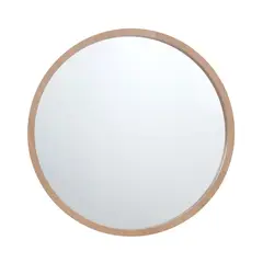 Just Home Collection - Espejo Redondo Madera Beige