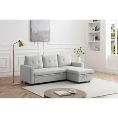 Just Home Collection - Sala Modular Izquierda Luvy Gris