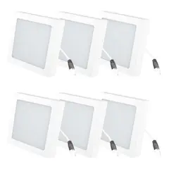 Aksi - Sobreponer led cuadrado 18w luz fria