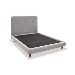 Ikasa Muebles - Cama con Base y Cabecera Tapizada Matrimonial