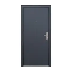 Holztex - Puerta de seguridad Bismarck derecha gris 95 x 205 cm