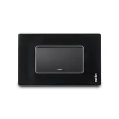 Veto - Apagador Simple Placa Cristal Negro