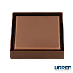 Urrea - Coladera Cuadrada con Rejilla Rose Gold