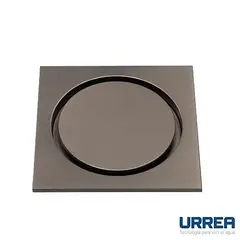 Urrea - Coladera Cuadrada Vista Redonda Gun Metal