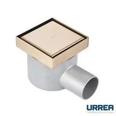 Urrea - Coladera Cuadrada con rejilla Champagne
