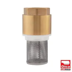 Dica - Válvula de Pie o Pichancha con Canastilla de Acero Inoxidable Compacta