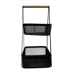 Nuvo - Sbl Frutero Doble Piso Malla Negro