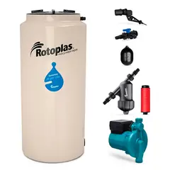 Rotoplas - Tinaco Vertical 500L con Bomba Presurizadora 1/2 HP