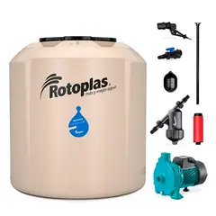 Rotoplas - Tinaco Plus 1,100 L con Bomba Centrifuga 1/2 HP