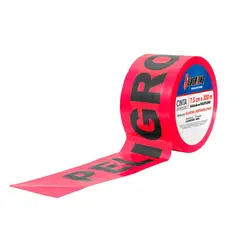 Silverline - Cinta de Polietileno ¿Peligro¿ 7.5 cm X 300 m X 0.3 mm