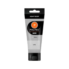 POLITEC - Pintura Acrilica Heavy Body Gris 100 ml