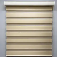 Home Collection - Persiana Enrollable Duo Wood Premium Crema 150Cmx180Cm