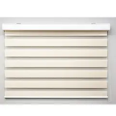 Home Collection - Persiana Enrollable Duo Wood Premium Blanco 100Cmx180Cm