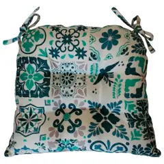 Blancos Pileso - Cojin silla mosaico aqua 36x40