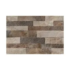 Porcelanite - Muro Cerámico para exterior Piombo Brick Marrón Mix 20 x 30 cm Mate 1.59 m2