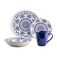 Nuvo - Vajilla 16 Pzas De Porcelana Talavera