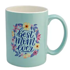 Top Choice - Taza de porcelana 570 ml diseno mama rosa azul