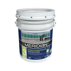 MERIDIAN PRO - Impermeabilizante Reciclado de llanta Meridian 3 años 19 l Blanco