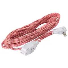 Iusa - Extensión Tejida Doméstica para Interiores 2 m, Rojo con Blanco
