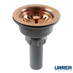 Urrea - Contracanasta Clásica de Acero Inoxidable, Rose Gold