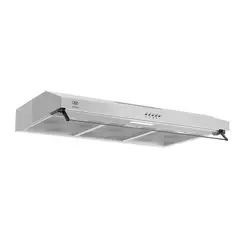 Avera - Campana de cocina de pared 80 cm acero inoxidable con bisel de vidrio