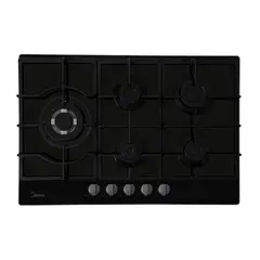 Midea - Parrilla Empotrable a Gas 76 cm - Cristal Templado Triple Flama