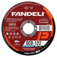 Fandeli - Disco de Corte Delgado Dúo Power 4-1/2" DCD-122